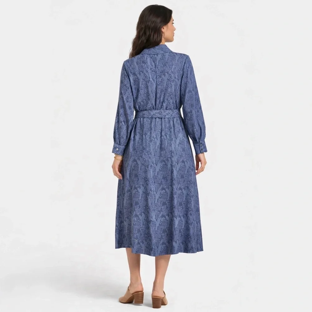 NWT Soft Surroundings‎ Irina Shirt Dress Size XL Midi Belted Long Sleeve Drapey - Picture 16 of 16